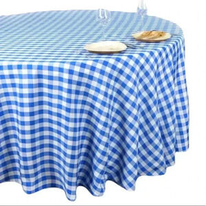 Blue Checkered Dining Tablecloth